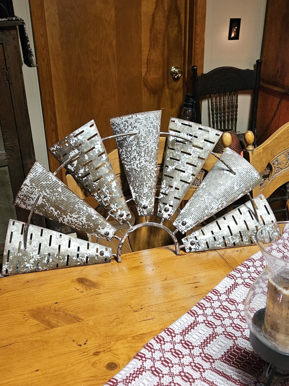 Hobby Lobby Rustic Silver Metal Fan Wall Decor